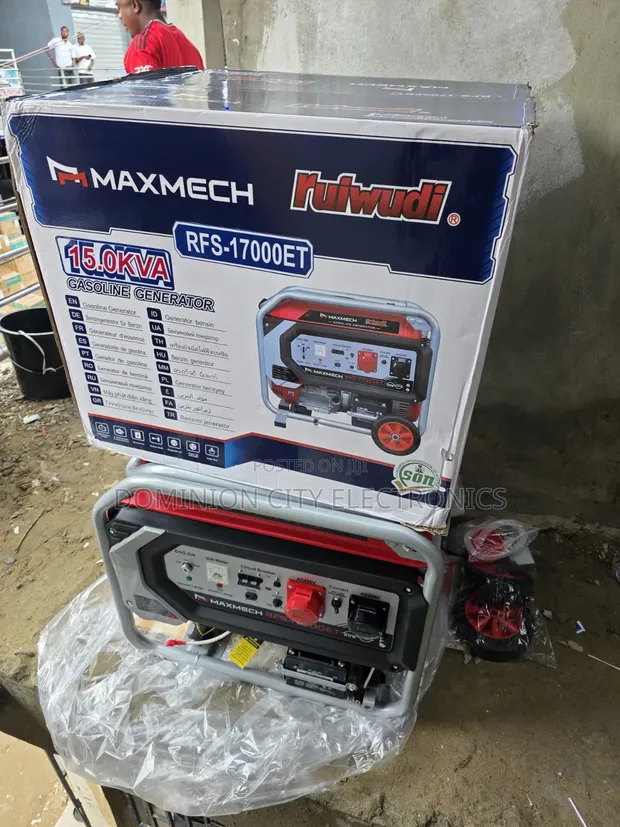Maxmech 15kVA 3-Phase Petrol Generator RFS17000ET - 1