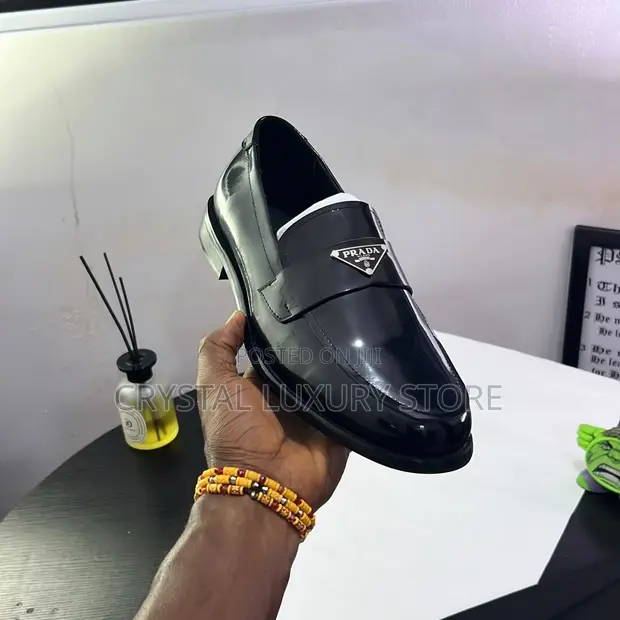 Prada Quality Luxury Men's Genuine Leather Cooperate Shoes - 1