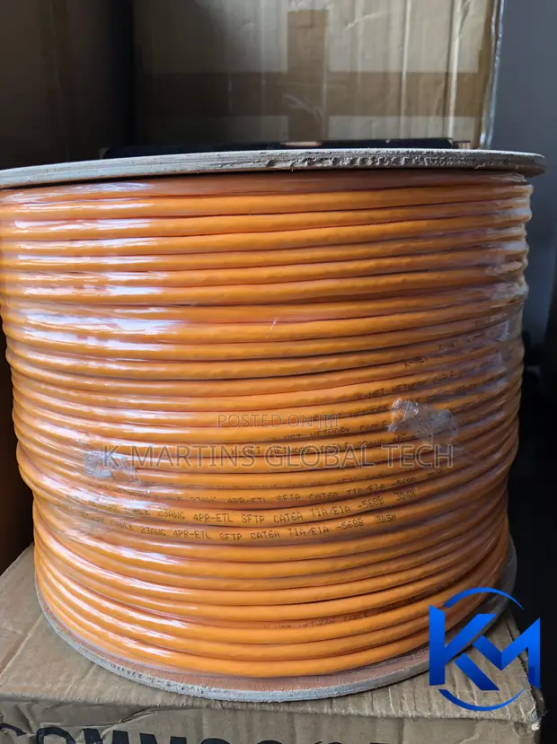 CAT6A Outdoor Ethernet Cable 23AWG UV Resistant 10Gbps SFTP 305M - 1