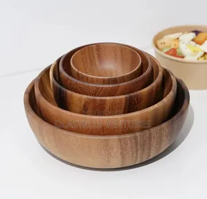 Acacia Quality Wooden Soup Bowl