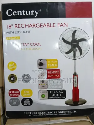 Century 18-inch Rechargeable Fan