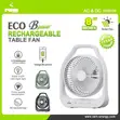 Energy Rechargeable Desktop Fan 8" with LED Light - 2