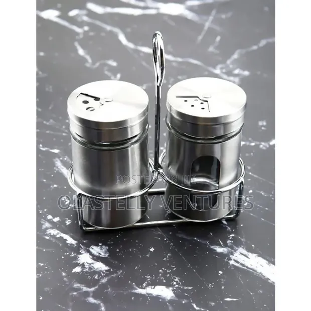 Stainless Steel Salt & Pepper Shaker Set - 1