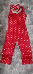 Jumpsuit Mai Kyau na Polka Dot da Hannun Hannu - 2