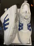 Adidas White Blue Lace-Up Sneakers - Men's Size 42 - 1
