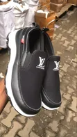 Men's Louis Vuitton Chunky Running Sneakers - Black/Grey/White - 2