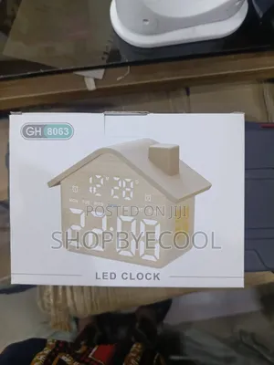 Digital Alarm Clock with Calendar - Cottage Design