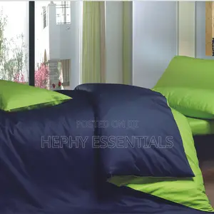 Navy Blue da Lemon Duvet Set tare da Bedsheet & Pillowcase