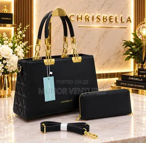 Chrisbella Luxury Classic Handbag - Black
