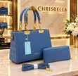 Chrisbella Luxury Classic Handbag - Black - 3