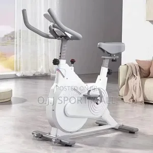 American Fitness White Spinning Bike (150KG Max Weight)