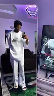 Kaftan Fari Mai Kyau Tare da Aljihun Zane na Monogram - 2