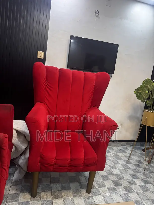 Red Accent Chair (Used) - 1