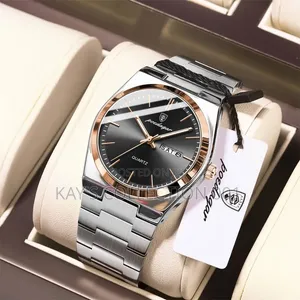 Poedagar Flat Round Face Wrist Watch