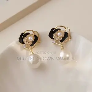 Fashion Earrings - Black Stainless Steel