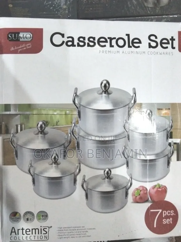 Brand New 7-Piece Aluminium Pot Set - 1