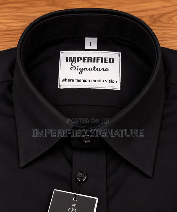 Premium Men's Black Shirt | Custom Fit - 1