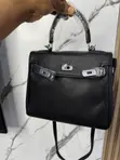 Bb Black Leather Handbag - Medium - 3