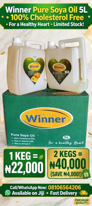 Winner Pure Soya Bean Oil 5 Litres - Babu Cholesterol