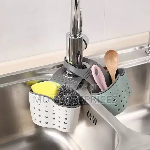Adjustable Kitchen Dishwashing Sponge Storage Rack - 1
