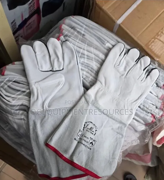 White Leather Argon Welding Gloves - Brand New - 1