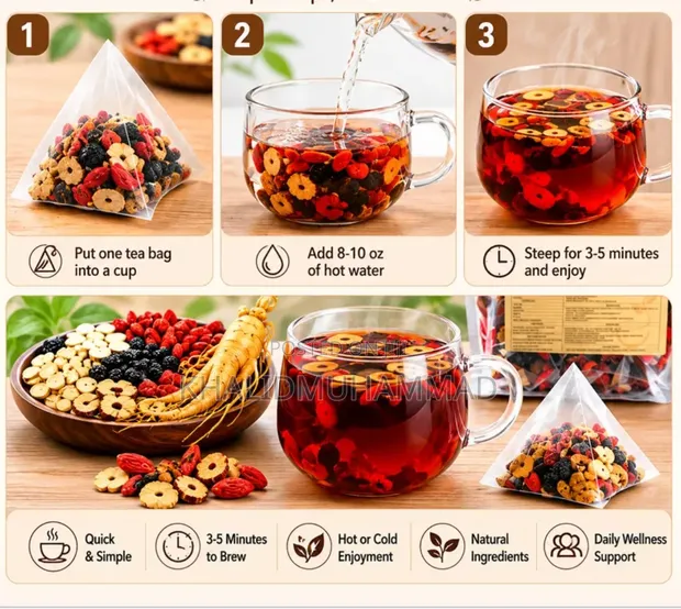 Ginseng Five 5 Treasure Shayi na Ganye - 1