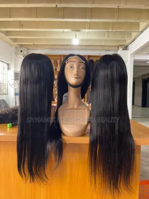 Beautiful Human Hair Wig - 20" Straight Lace Closure