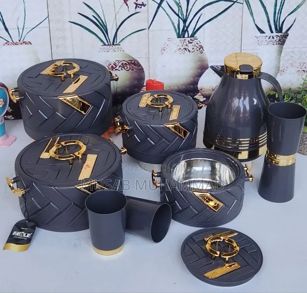 Luxury 5-Piece Insulated Food Warmer Set - Gold - 1