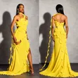 Sunbelt One Shoulder Cut-Out Dress - Yellow - 1