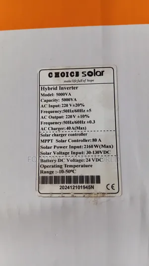 5kva 24v Choice Hybrid Solar Inverter