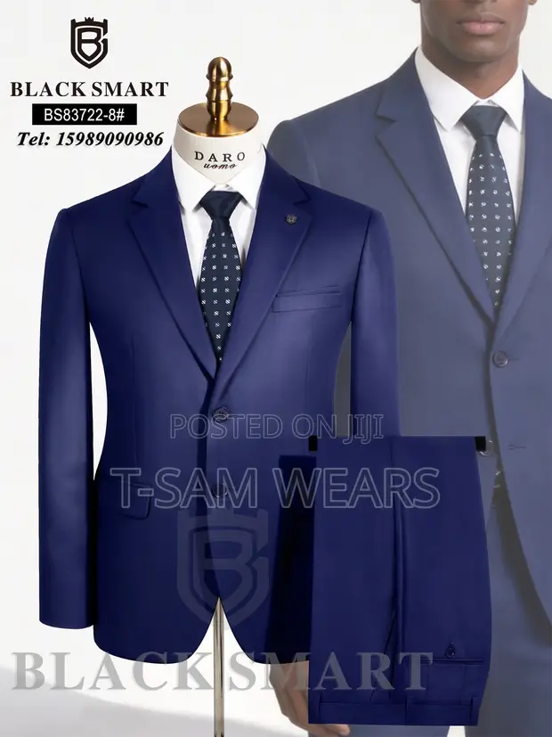 Black Smart Turkish Two-Piece Suit - 1