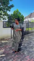 Elegant Black & Light Brown Abstract Print Maxi Dress - 2