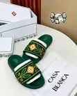Casablanca Black Luxury Embroidered Designer Slides - 2