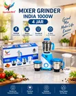 HumbleBird Mixer Grinder - 1000W | 4 Jars - 3