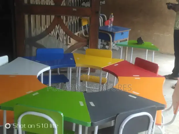 Hexagonal 8-Seater Detachable Table and Seats - 1