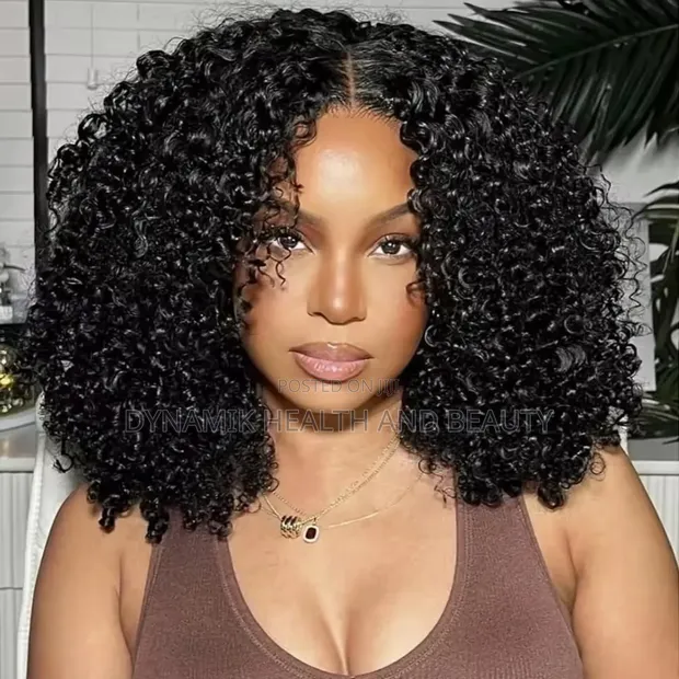 12" SDD Pixie Curly Human Hair Wig - 1