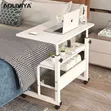 80cm Laptop Table - Brown, White, Black - 2