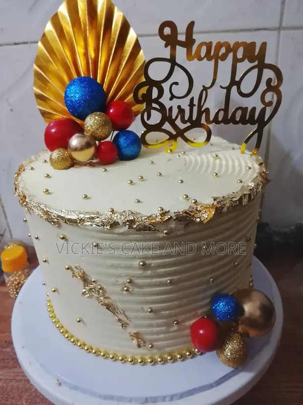 Buttercream Birthday Cake (8-inch, 3-Layer) - 1