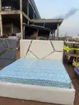 Brand New 6x6 King Size Bed Frame - Off White - 3