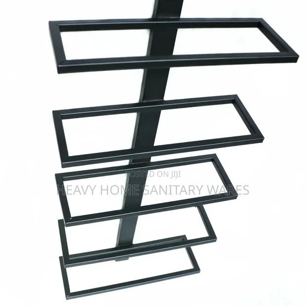 GE 5-Layer Wall Mounted Wine Holder - Black - 1