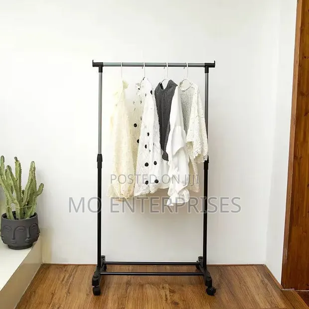 Single Pole Clothes Garment Rack - 1