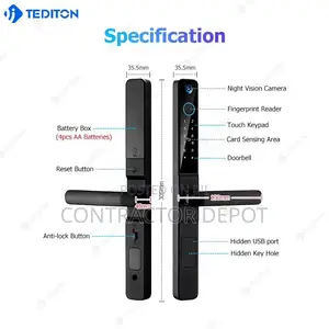 Tuya WiFi Smart Handle Lock with Camera & Fingerprint