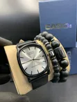 Casio Leather Strap Watch with Bracelet - Brand New - 4