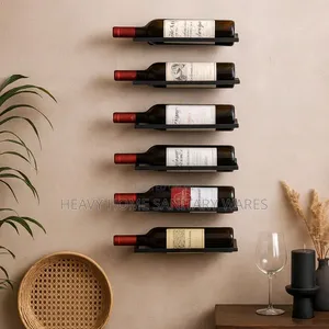 Wall Mounted Wine Holder Display - Black