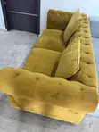Mustard Velvet Couch - Home Interiors - 1