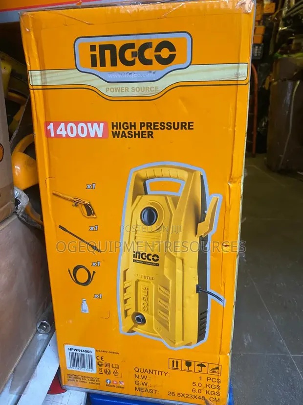 Ingco 1400W High Pressure Washer (HPWR14008) - 1