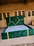 Brand New Home Interiors Gray King Bed Frame - 2