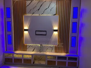 Luxury Modern TV Console with LED Lights