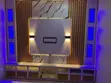 Luxury Modern TV Console with LED Lights - 1