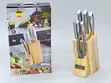 Haus Roland 8-Piece Stainless Steel Knife Set tare da Wooden Block - 2